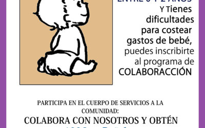 Proyecto Colaboracción /pañales. Abierto el plazo de solicitudes.