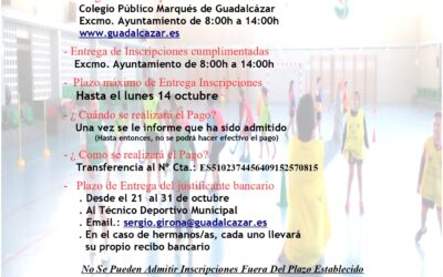 Inscripciones a la Escuela Municipal de Deportes Infantil de Guadalcázar